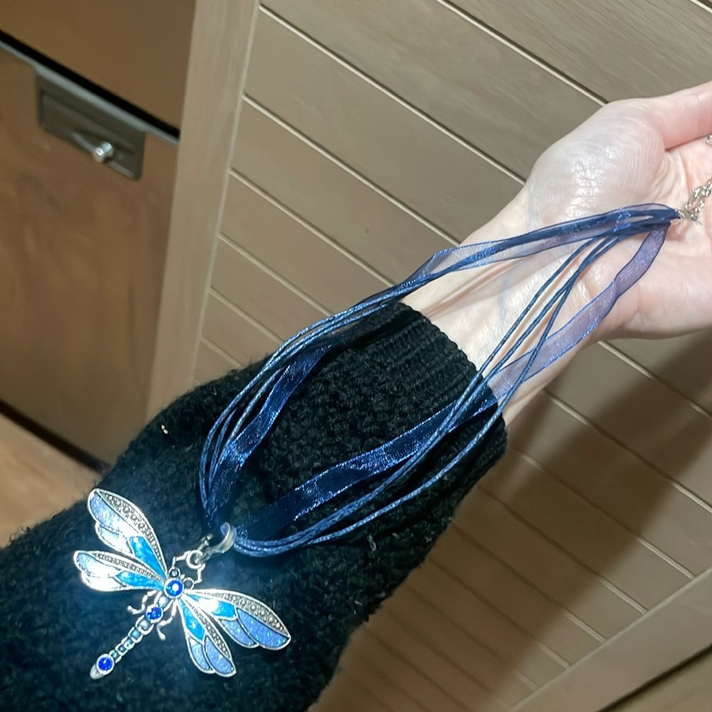 Blue Dragonfly Pendant View 3